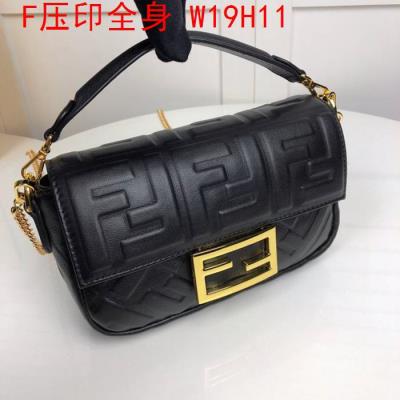 wholesale quality fendi bags full embossed f logo black